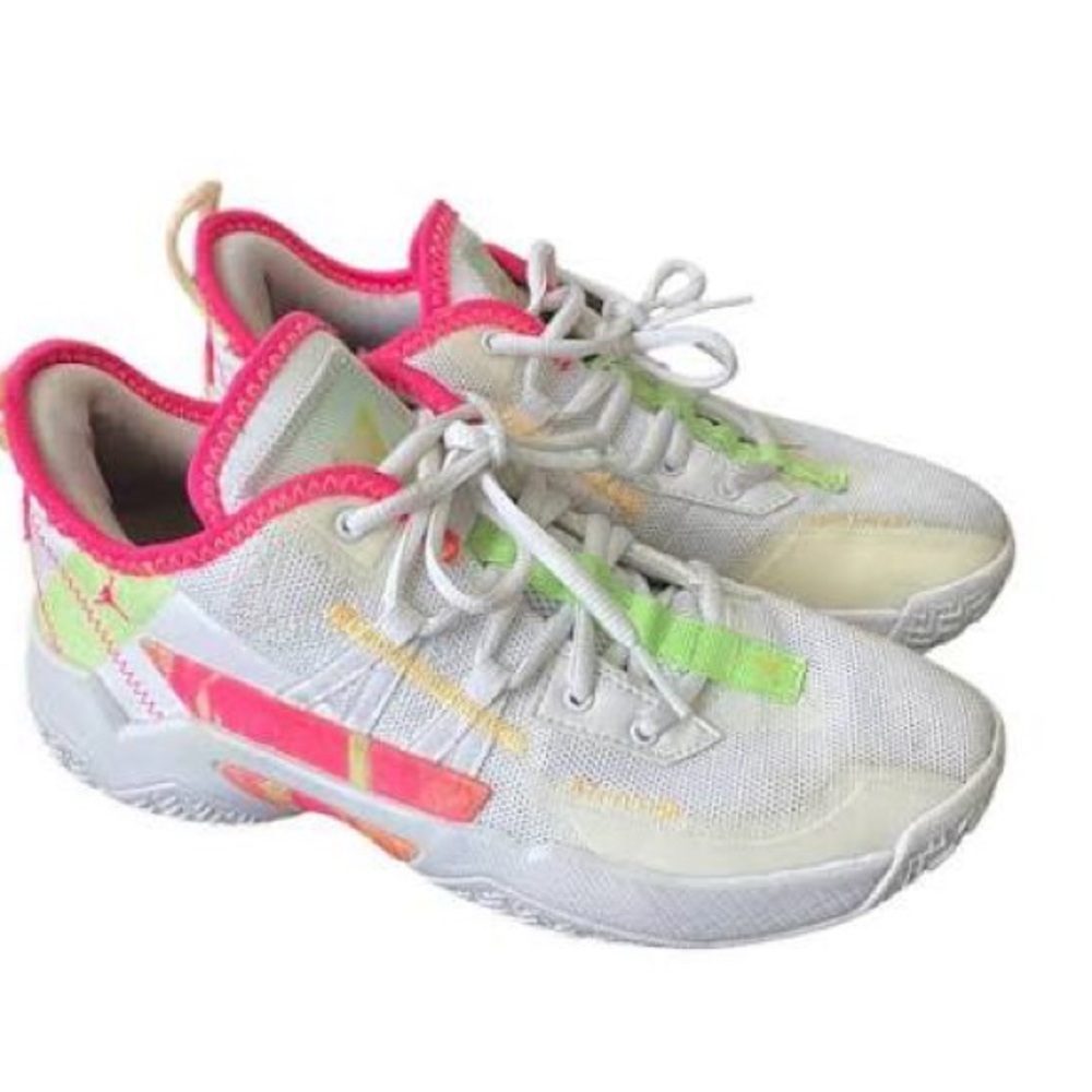Jordan Women's Sneakers - White, Pink - Summertime Fresh- (PRICE IS NEGOTIABLE!